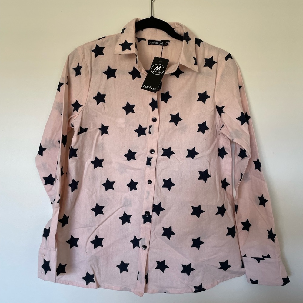 Maternity Brushed Woven Star PJ Set